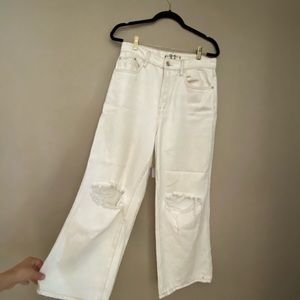 White Ripped Ranger Jean